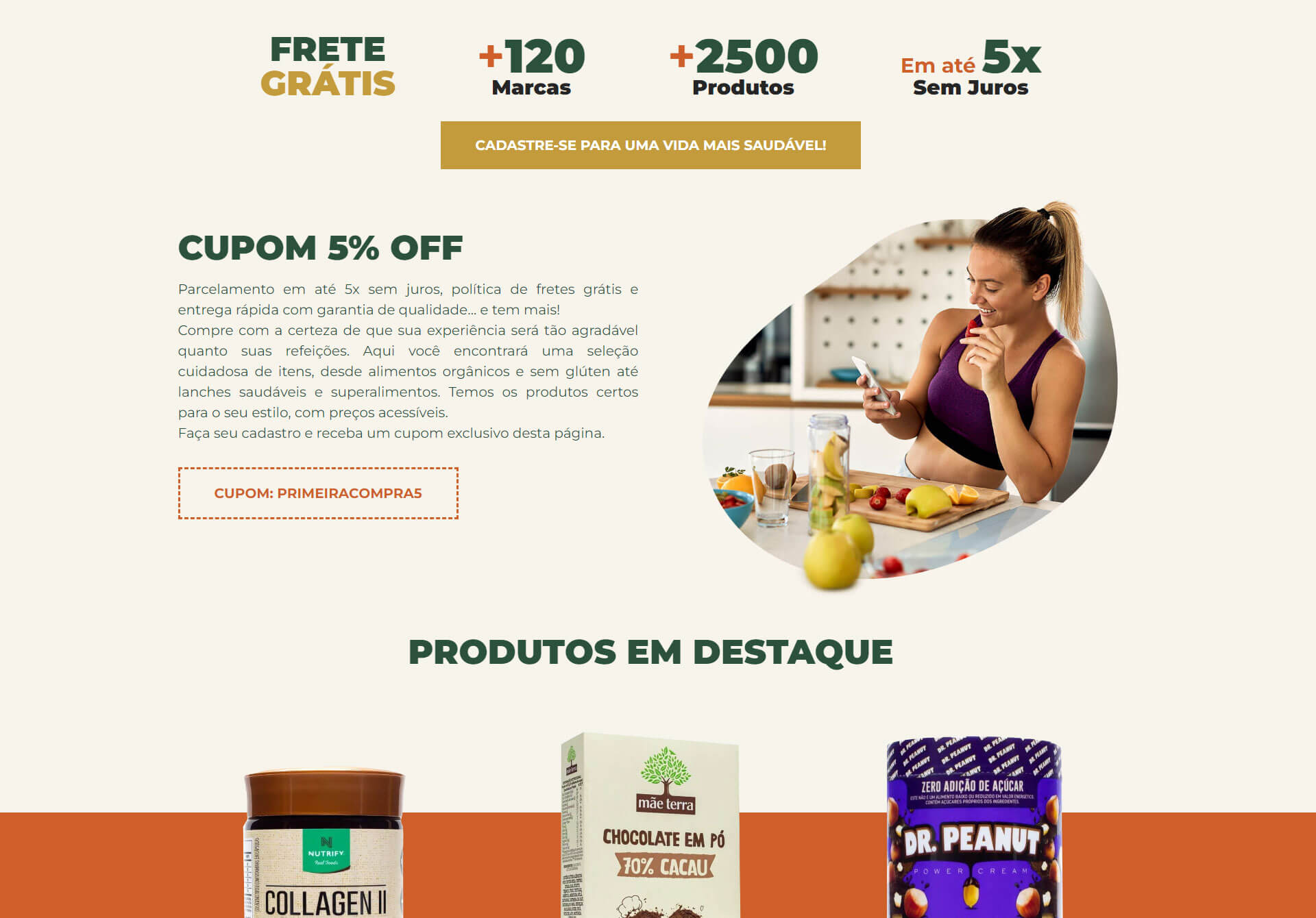 Desenvolvimento de site para o Atacarejo Saudável