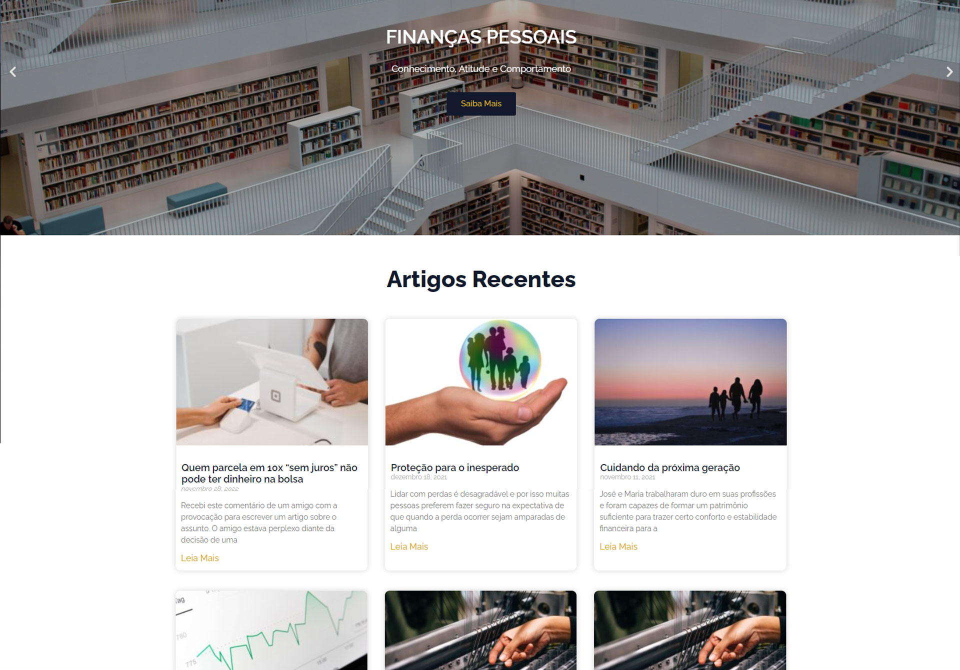 Criação de site para a MG Finanças
